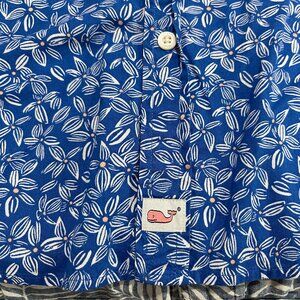 Vineyard Vines Men's blue, pink & white Murray s/s hawaiian shirt XL EUC